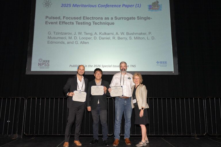Authors of the Meritorious Conference Paper receiving their award at NSREC 2026 in San Juan